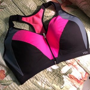 Victoria secrets sports bra zip up